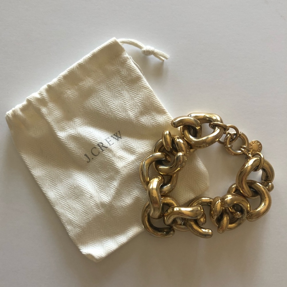 Jcrew gold chunky link bracelet